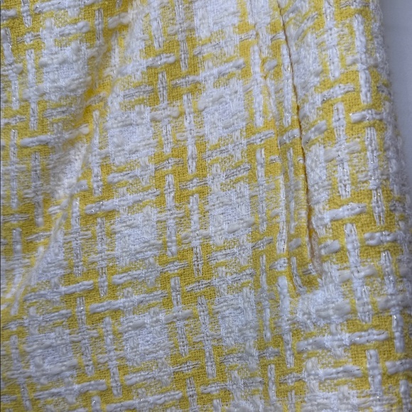 NWT Veronica Beard High Waist Yellow and White Tweed Shorts Jazmin Short Size 4 - Picture 6 of 6